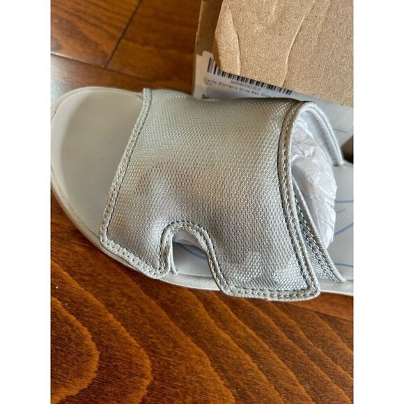 Clarks Women's Slide Sandal 11 M Bay Metallic Silver Camo Open Toe NEW - Picture 4 of 10